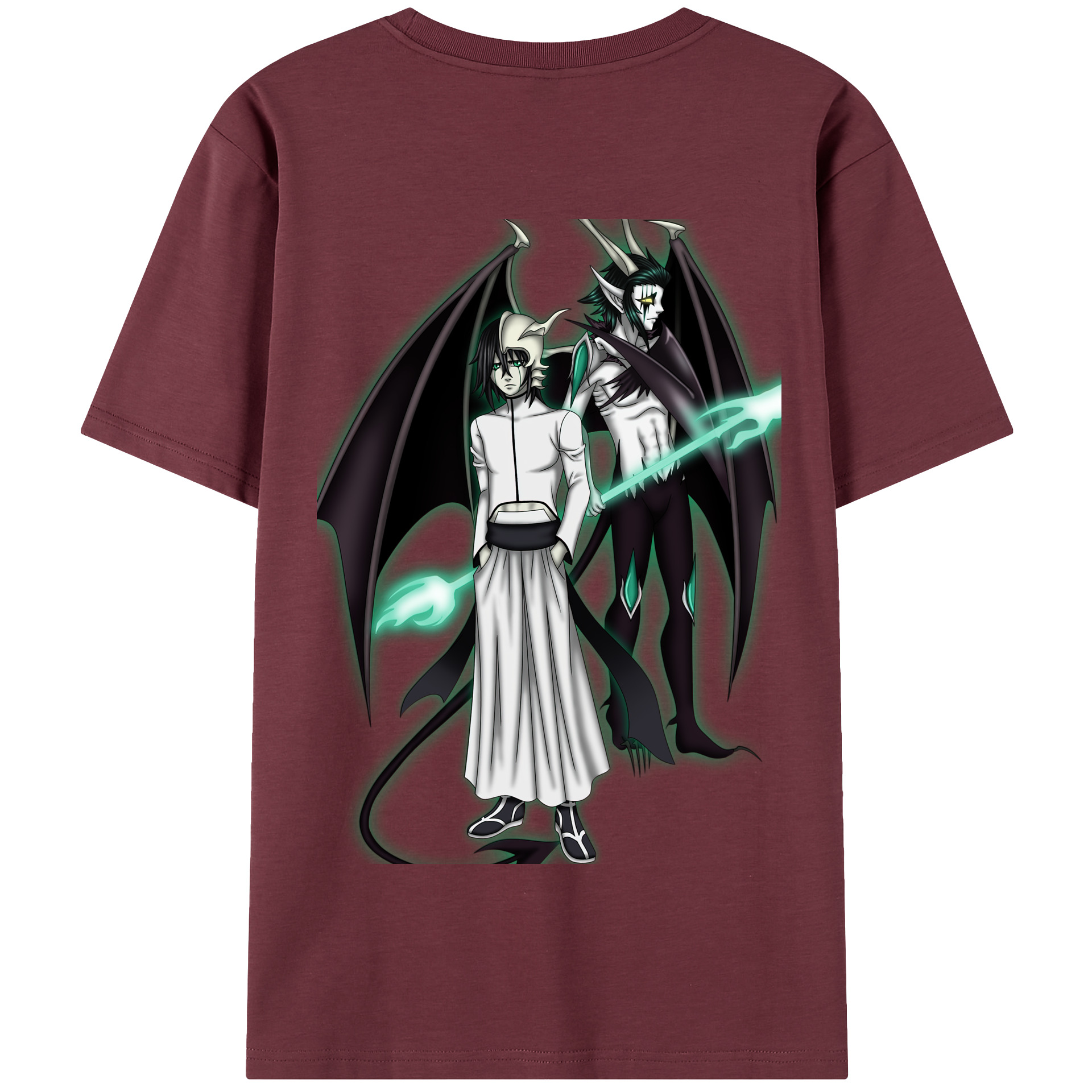 （画像用） ブリーチ ウルキオラ·シファー BLEACH Ulquiorra cifer 綿100％半袖Tシャツ（背面プリント）